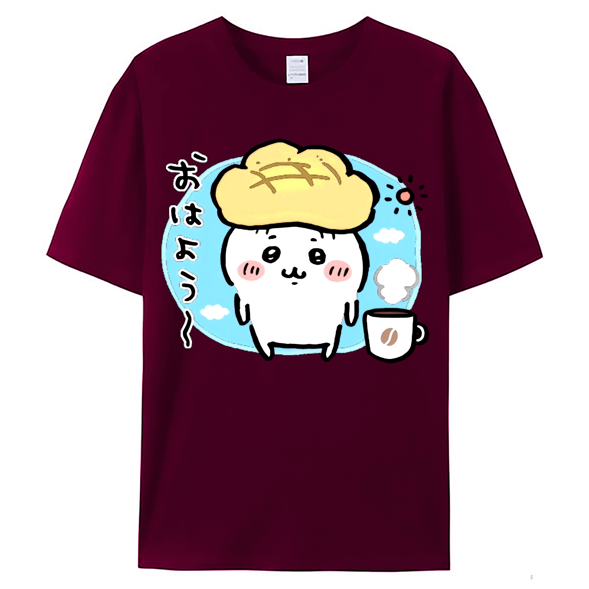 （画像用） ちいかわ ちいかわ Chii-kawa chiikawa レディースカジュアルプリントTシャツ（綿100％）